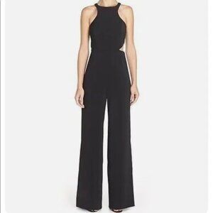 Jay Godfrey Side Cutout Wide Leg Jumpsuit Black Size 8